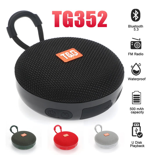 TG352 Portable Bluetooth Speakers Outdoor Riding Climbing Running Mini Music Box Player Audio Subwoofer Support USB/TF Card