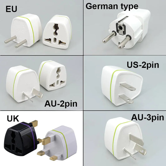 Universal AC AU EU US UK To EU UK US AU Power wall Travel plug converter Brass Kr european adapter for USA Brazil Korea 10A