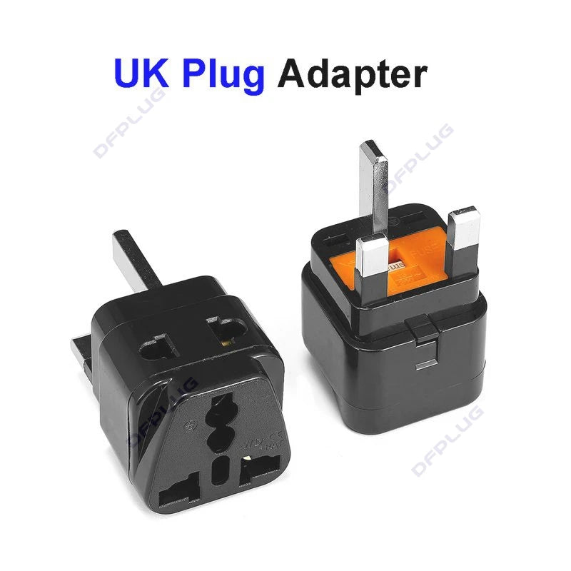 2 in 1 UK Plug Travel Adapter US EU AU to UK Universal High Quality Plug Adapter with 250V 13A Fuse EU To UK Converter AC Outlet