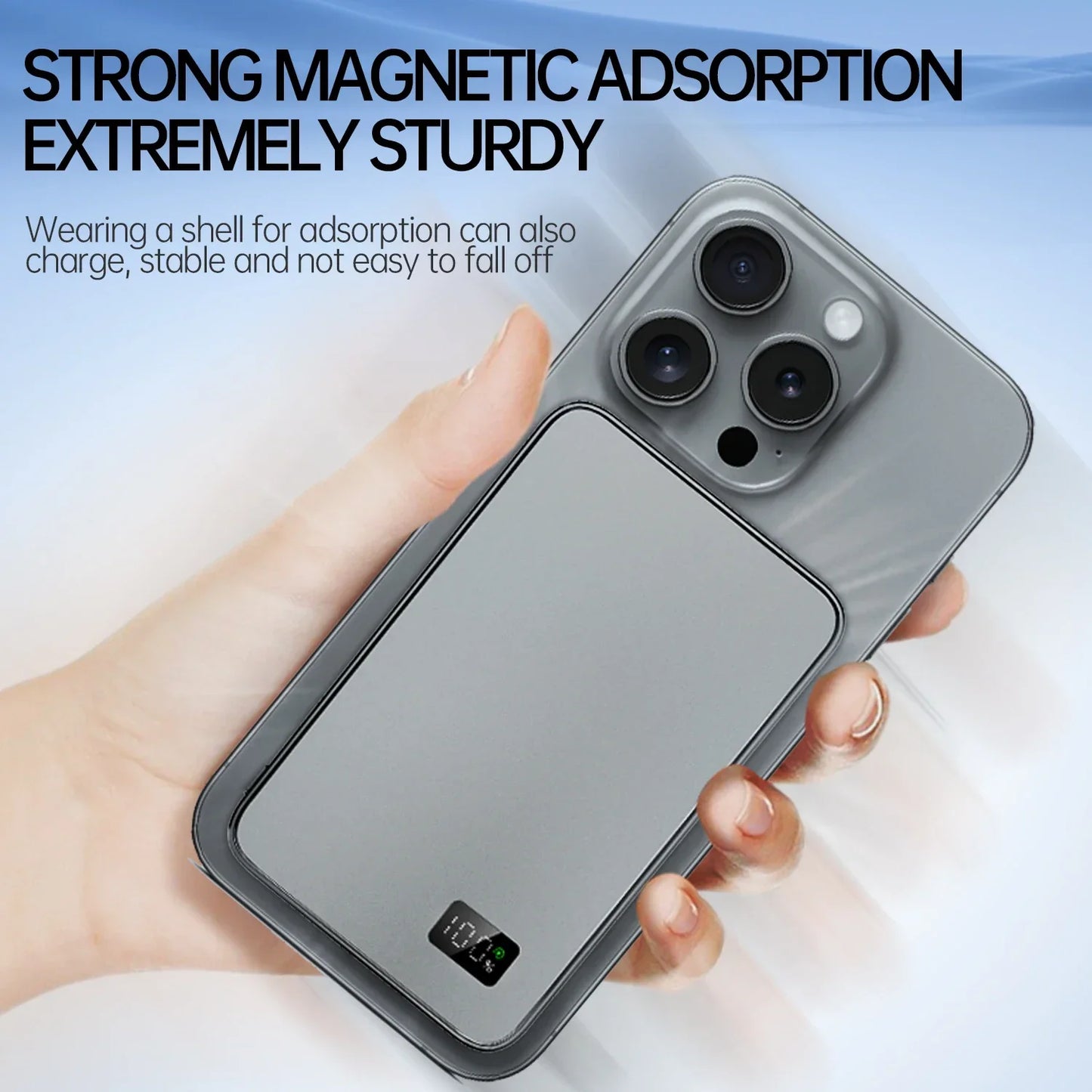 New Three in one F20 10000mAh Wireless Power Bank Magnetic Portable Powerbank Type C Mini Fast Charger For iPhone Samsung