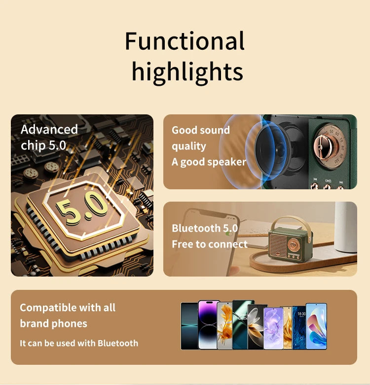 HM11 Portable Bluetooth Speaker Wireless Bass Subwoofer Waterproof Outdoor for Car Stereo Loudspeaker Music Box for Ios/android