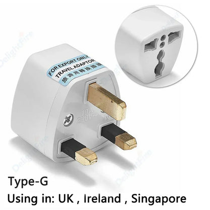 EU Plug Adapter AU UK US To EU KR Universal Travel Adapter Euro Plug Adapter Power Socket Electrical Plug Converter AC Outlet