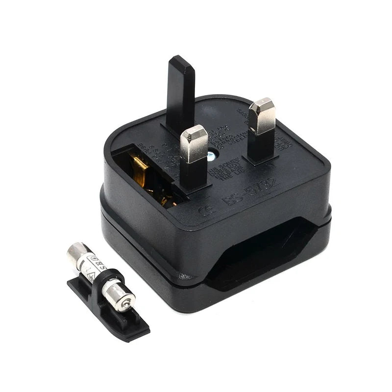 1PCS European Euro Eu 2 Pin To Uk 3 Pin Power Socket Travel Plug Adapter Converter Power Adapter Charger Power Socket Outlet