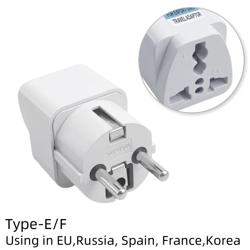 Universal AU UK US EU Plug Adapter US to EU Plug Converter Australian KR Euro Travel Adapter Power Electric Socket AC Outlet