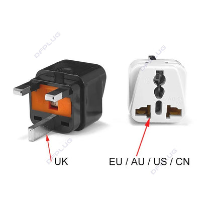 2 in 1 UK Plug Travel Adapter US EU AU to UK Universal High Quality Plug Adapter with 250V 13A Fuse EU To UK Converter AC Outlet