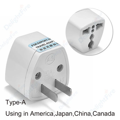 Universal Plug Adapter Euro European EU To US America China CN British UK Australia AU Korea Travel Adapter AC Converter Socket