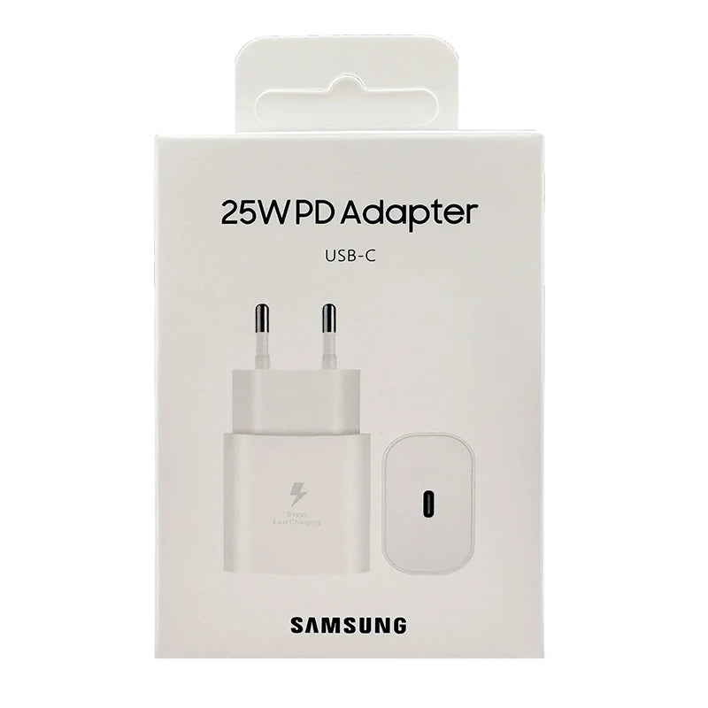 Samsung PD 25W Charger EU US UK Super Fast Charging Wall Adapter Daul Type C Cable For Galaxy S22 S21 S20 Ultra Note 20 10+ A53