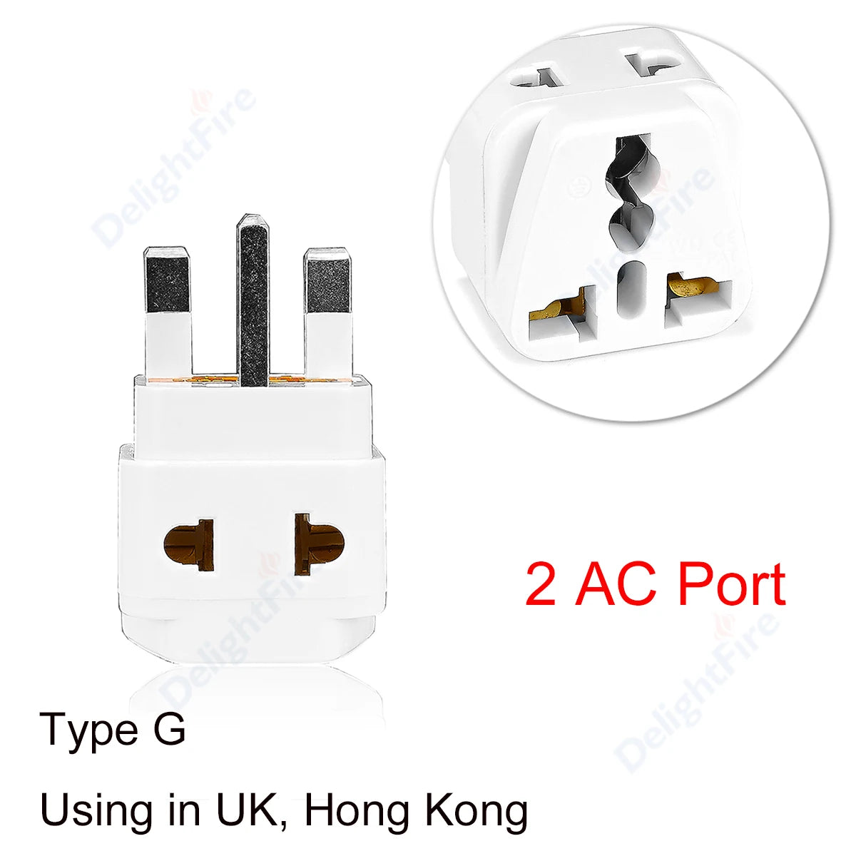 2 in 1 UK Plug Travel Adapter US EU AU to UK Universal High Quality Plug Adapter with 250V 13A Fuse EU To UK Converter AC Outlet