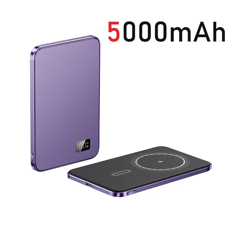 10000mAh Ultra thin Magnetic Wireless Powerbank PD20W Fast Charging For Magsafe iPhone 16 15 14 13 12 External Backup battery