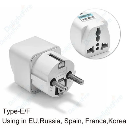 EU Plug Adapter AU UK US To EU KR Universal Travel Adapter Euro Plug Adapter Power Socket Electrical Plug Converter AC Outlet