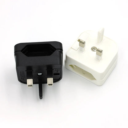 1PCS European Euro Eu 2 Pin To Uk 3 Pin Power Socket Travel Plug Adapter Converter Power Adapter Charger Power Socket Outlet