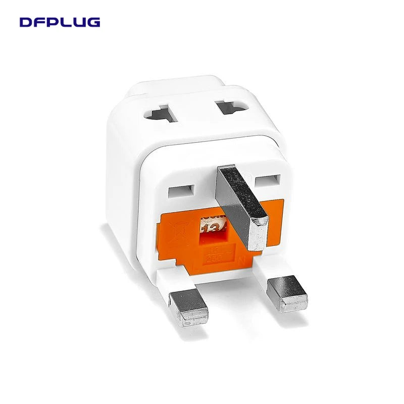 2 in 1 UK Plug Travel Adapter US EU AU to UK Universal High Quality Plug Adapter with 250V 13A Fuse EU To UK Converter AC Outlet