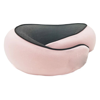 Travel Neck Pillow Memory Foam U-shaped Pillow Snail Style Travel Neck Support Portable Adjustable Soft Noon Break Sleep Pillows