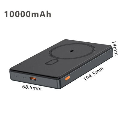 10000mAh Wireless Power Bank Magnetic PD20W Portable External Battery Fast Charging for Magsafe For iPhone 15 14 13 12 11 Xiaomi