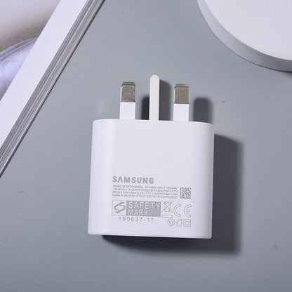 Samsung PD 25W Charger EU US UK Super Fast Charging Wall Adapter Daul Type C Cable For Galaxy S22 S21 S20 Ultra Note 20 10+ A53