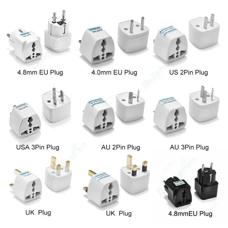 EU Plug Adapter AU UK US To EU KR Universal Travel Adapter Euro Plug Adapter Power Socket Electrical Plug Converter AC Outlet