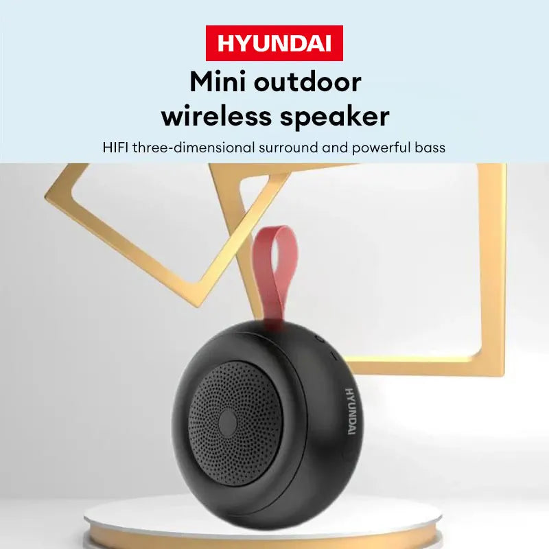 Choice HYUNDAI HY-S21 Wireless Bluetooth 5.0 Mini Outdoor Speaker HIFI Stereo Surround Lasting Battery Life HD Call Loundspeaker