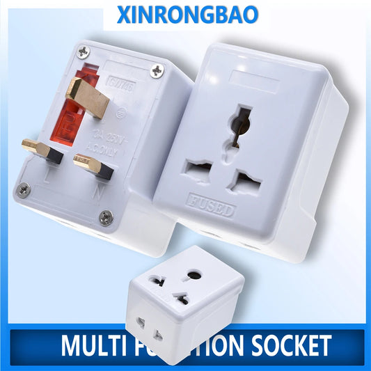 UK Malaysia Ireland British Singapore Travel Adapter 3 IN 1 Electrical Plug Multi Outlet Conver AU/EU/US/South Africa13A Fused