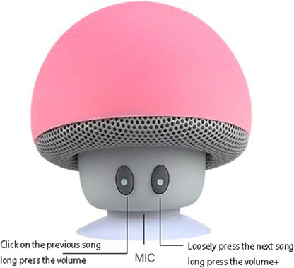 Mini Bluetooth Mushroom Speaker Waterproof Can Be Used as a Mobile Phone Holder Suitable for Family Parties and Small Parties