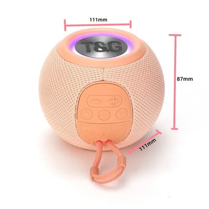 TG337 Bluetooth Speaker Portable TWS Wireless Mini Bass Boombox LED Loudspeaker IPX7 Outdoor Music Player Support BT AUX FM TF