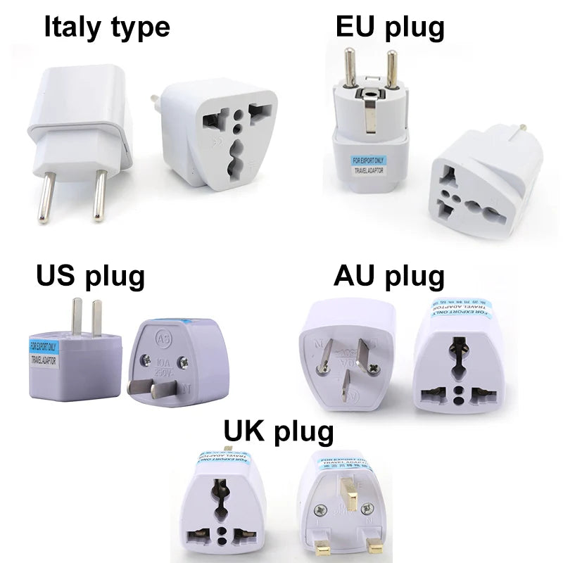 Universal Adapter USA To Euro Europe AC Power Wall Charger Adapter Converter Travel 2 Round Pin Socket US/UK/AU/DE/itlay EU Plug