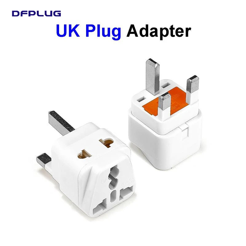 2 in 1 UK Plug Travel Adapter US EU AU to UK Universal High Quality Plug Adapter with 250V 13A Fuse EU To UK Converter AC Outlet