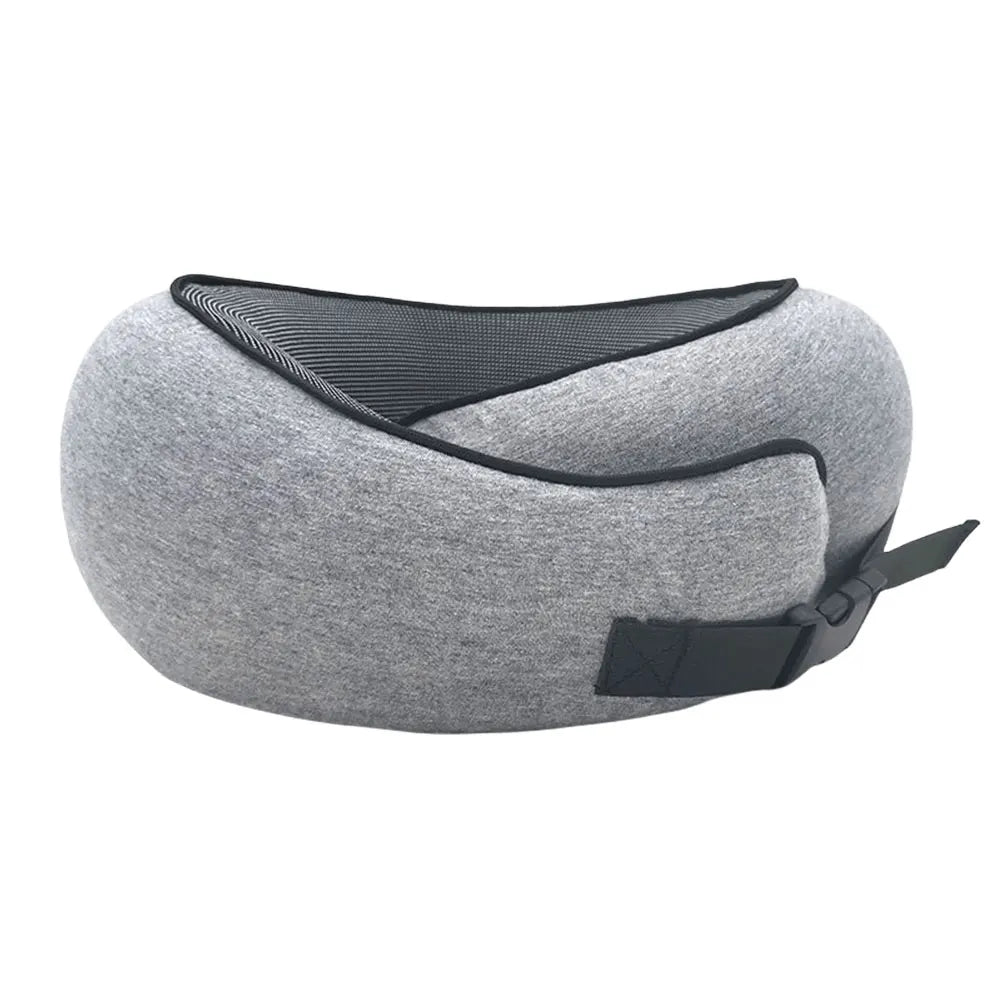 Travel Neck Pillow Memory Foam U-shaped Pillow Snail Style Travel Neck Support Portable Adjustable Soft Noon Break Sleep Pillows