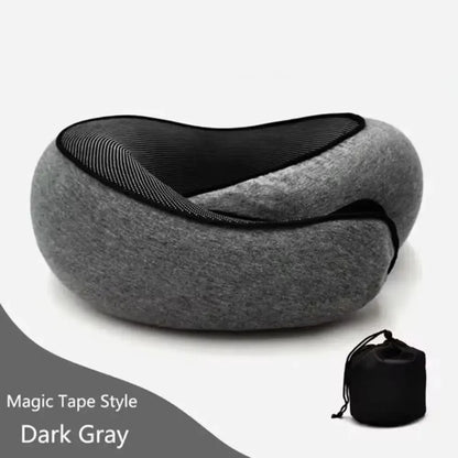 Travel Neck Pillow Memory Foam U-shaped Pillow Snail Style Travel Neck Support Portable Adjustable Soft Noon Break Sleep Pillows