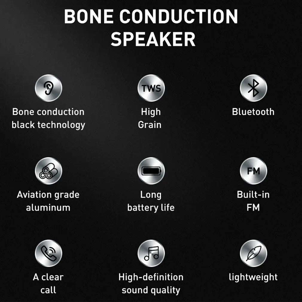 Bone Conduction Bluetooth Speaker Vibration Stereo Audio Digital TWS Wireless Smallest Speakers Dropshipping Mini Portable Metal