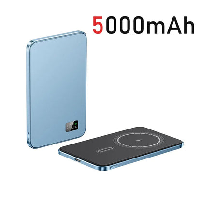 10000mAh Ultra thin Magnetic Wireless Powerbank PD20W Fast Charging For Magsafe iPhone 16 15 14 13 12 External Backup battery