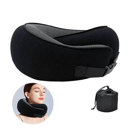 Travel Neck Pillow Memory Foam U-shaped Pillow Snail Style Travel Neck Support Portable Adjustable Soft Noon Break Sleep Pillows