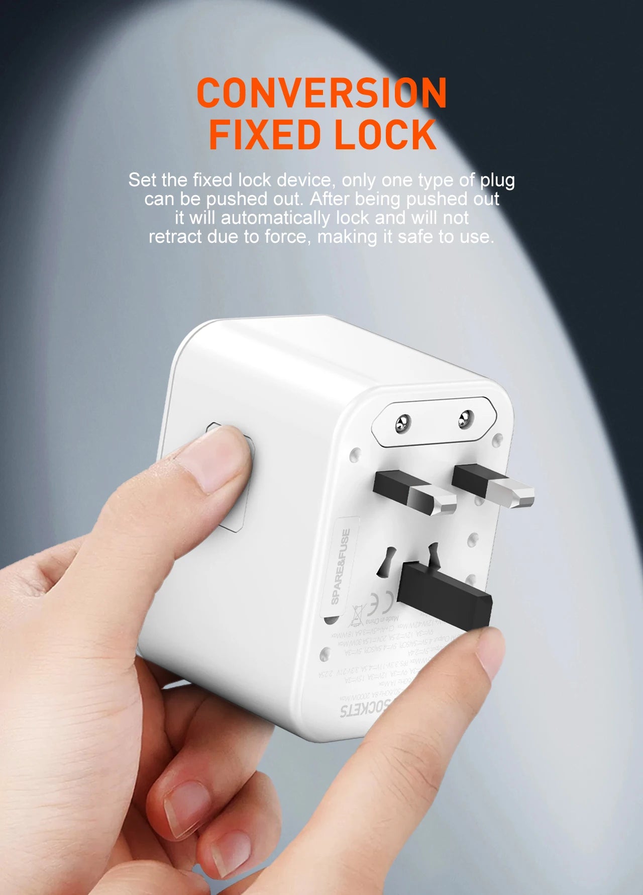 LDNIO 45W 65W GaN Universal Travel Adapter International Plug Adaptor with 3 USB Charging Ports Worldwide Power Outlet  US UK EU