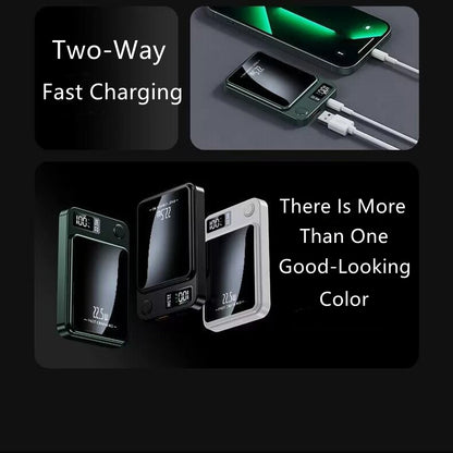 Magnetic Power Bank For iPhone 100000mAh Wireless Fast Charger For Magsafe Portable Auxiliary Battery Pack For XIAOMI Samsung