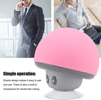 Mini Bluetooth Mushroom Speaker Waterproof Can Be Used as a Mobile Phone Holder Suitable for Family Parties and Small Parties