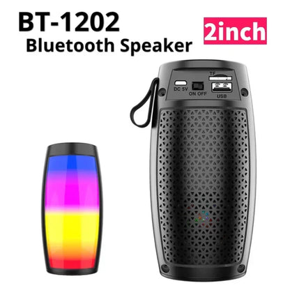 1202 TWS Shocking Heavy Bass Outdoor Portable Wireless Bluetooth Speaker Household Small Speaker High Volume Subwoofer