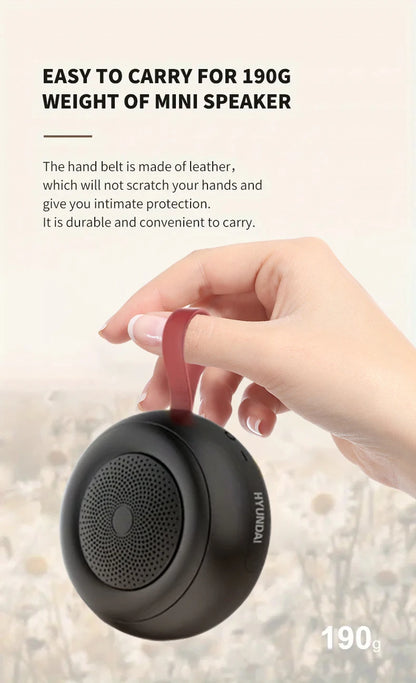 Choice HYUNDAI HY-S21 Wireless Bluetooth 5.0 Mini Outdoor Speaker HIFI Stereo Surround Lasting Battery Life HD Call Loundspeaker