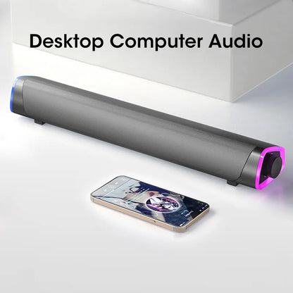 4D Computer Speaker Bar Stereo Sound Subwoofer Bluetooth Speaker For Macbook Laptop Notebook PC Music Player Wired Loudspeaker