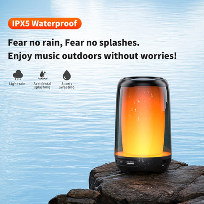 QERE Bluetooth Speaker with Hi-Res 5W Audio,Wireless HiFi Portable Speaker IPX5 Waterproof,Outdoor Multiple connection modes,