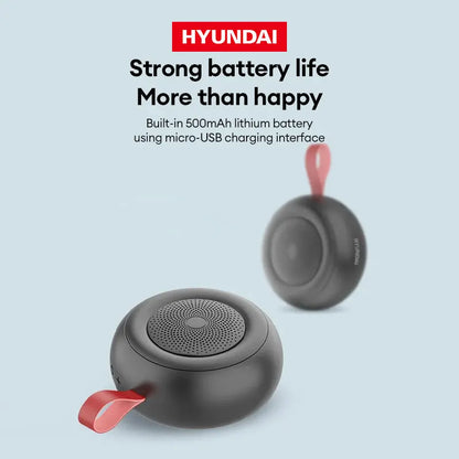 Choice HYUNDAI HY-S21 Wireless Bluetooth 5.0 Mini Outdoor Speaker HIFI Stereo Surround Lasting Battery Life HD Call Loundspeaker